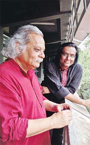 Mustapha Khalid Palash with Professor Shamsul Wares