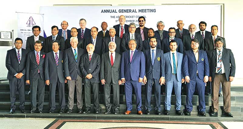 ACC members posed for the photo after concluding the Annual General Meeting in Lahore, Pakistan on Saturday. 	photo: BCB