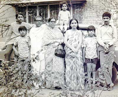 Geeteara Safiya Choudhury with her parents and  siblings