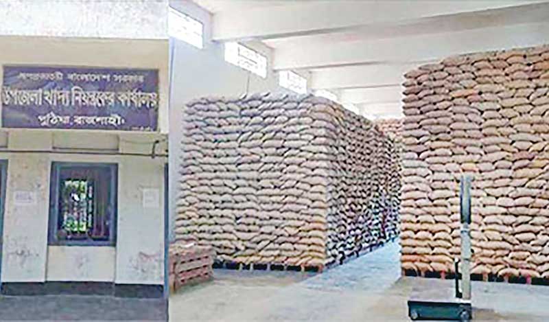 A view of food godown in Puthia Upazila.	photo: observer