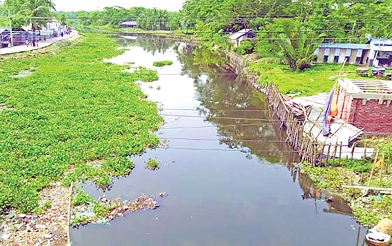 A view of the occupied Mayur River in Khulna.	photo: observer