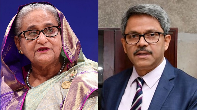 Former Prime Minister Sheikh Hasina and former state minister for Foreign Affairs Shahriar Alam. File Photo