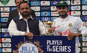 Rawalpindi Test: Miraz player of series, Litton player of match