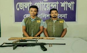Three firearms recovered in Pabna