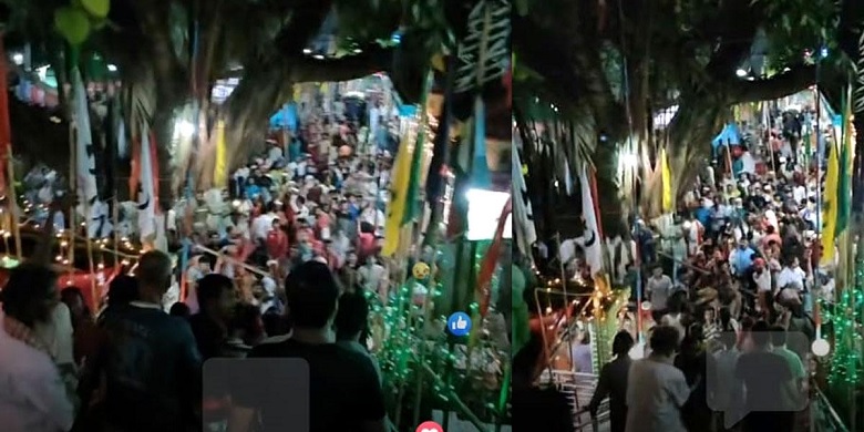 Screengrab from Urs procession at Shah Poran Mazhar in Sylhet on Monday. Photo: Collected