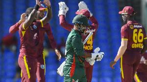 Bangladesh bundled out for 227 in second ODI against WI 
