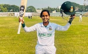 Joty becomes first Bangldeshi woman to score century