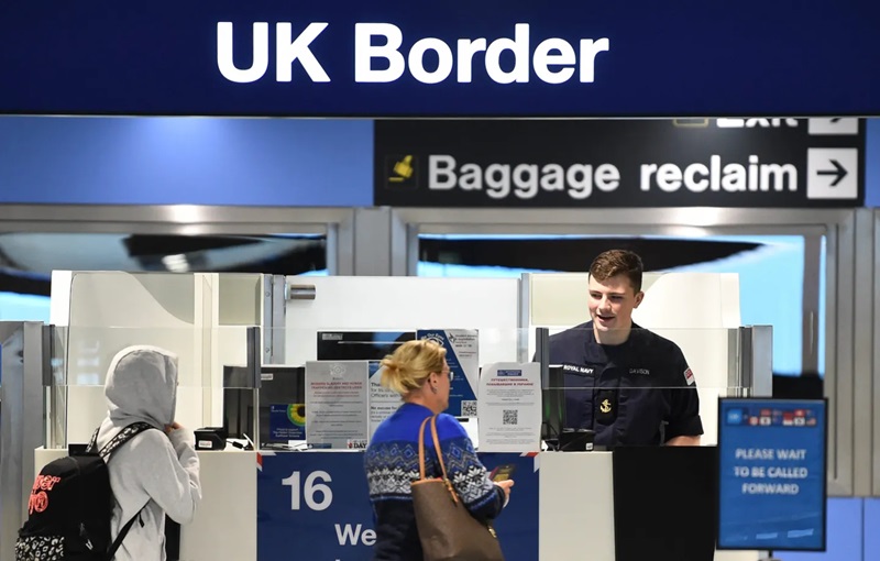 Previously, most visitors not requiring a visa could arrive at a British airport and proceed through immigration control with their passport. GETTY IMAGE