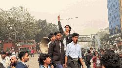 Tejgaon College students block Farmgate demanding justice for classmate