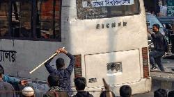DU bus vandalised during blockade by 7 colleges’ students