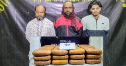 3 held with hemp in Netrokona
