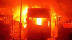 Fire breaks out in bus at Savar workshop, 2 firefighting units deployed