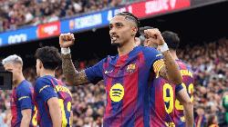 Raphinha hat-trick fires Barcelona past Sevilla to stay top 