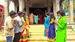 Festive spirit engulfs Moulvibazar as devotees celebrate Basanti Puja