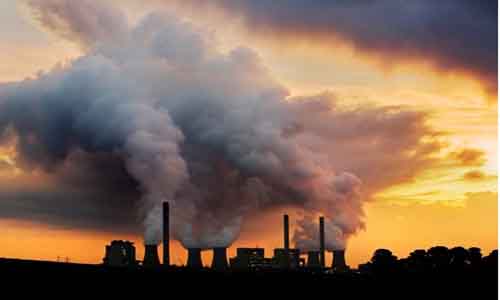 A symbolic photograph of fossil fuel burning
