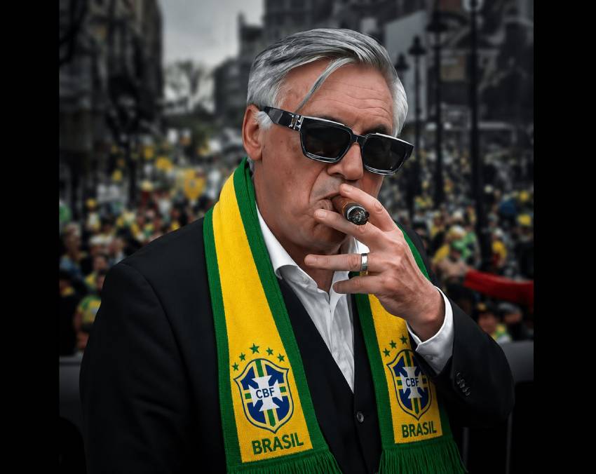 An AI generated fan-made photograph of Carlo Ancelotti
