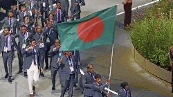 Bangladesh marches at Commonwealth Games opening ceremony in Glasgow