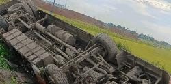 20 injured as passenger bus plunges into roadside ditch in Habiganj