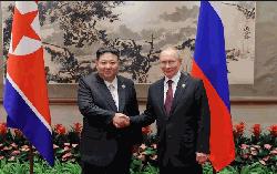 Kim, Putin reaffirm ties on Korean Liberation Day