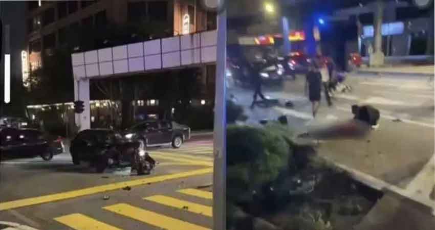 Three members of the same family were killed after being hit by a lorry in Malaysia