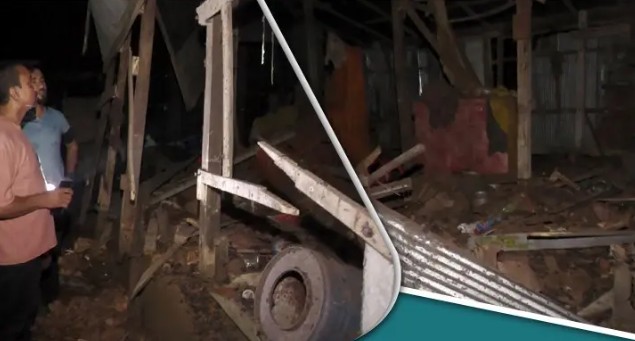 Bomb blast in abandoned house