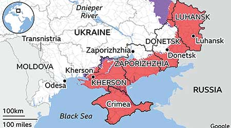 Putin annexes four  Ukraine territories 