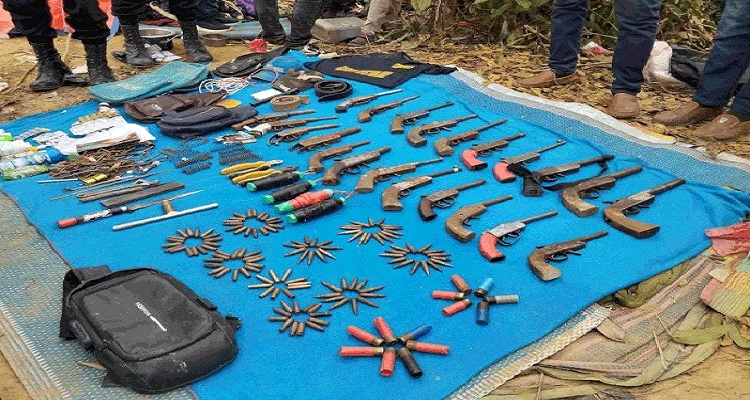 Seized firearms and ammunition