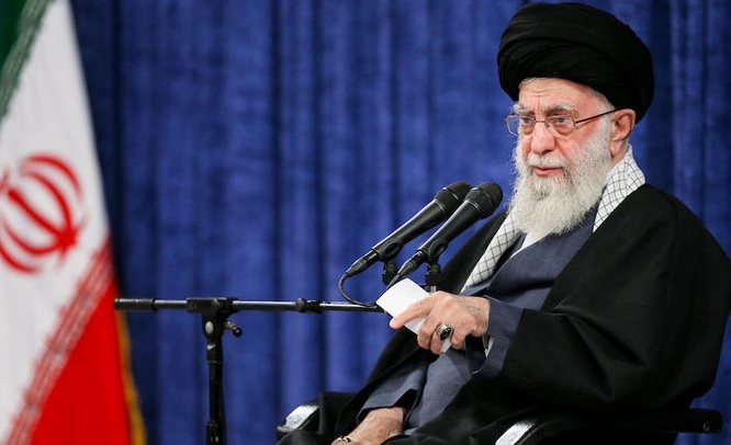 Iran’s supreme leader, Ayatollah Ali Khamenei, made the comments in a speech marking the end of the Muslim holy month of Ramaddan. (AFP)