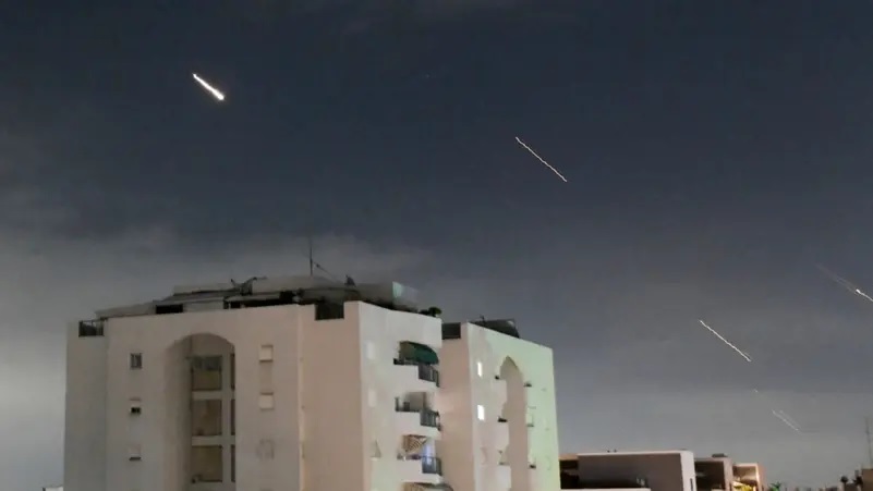 Israeli Iron Dome air defense system launches to intercept missiles fired from Iran, in central Israel, Sunday, April 14, 2024. Iran launched its first direct military attack against Israel on Saturday. The Israeli military says Iran fired more than 100 bomb-carrying drones toward Israel. (AP)