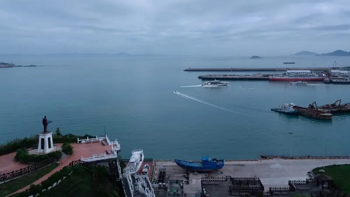 The harbour on Taiwan's Nangan island in the Matsu islands with a view of Fujian province, China, on April 10, 2023. (File photo: AFP)