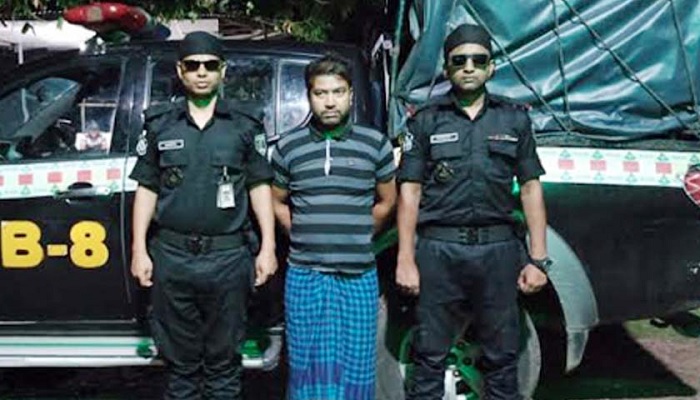 Goutam Mazumder, son of late Gouranga Mazumder, was arrested by RAB-8