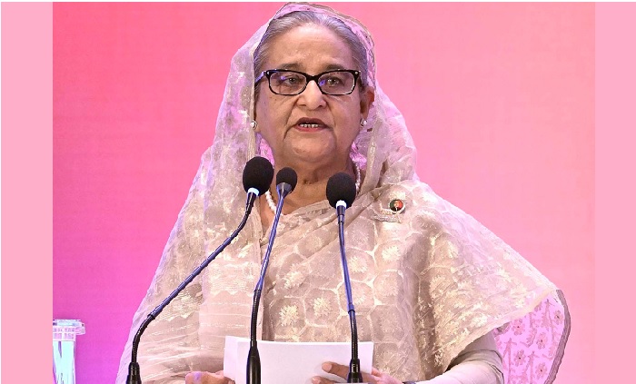 Prime Minister Sheikh Hasina addresses inaugural session of the two-day international conference on 'ICPD30 Global Dialogue on Demographic Diversity and Sustainable Development' at Intercontinental Hotel in Dhaka on Wednesday (May 15)