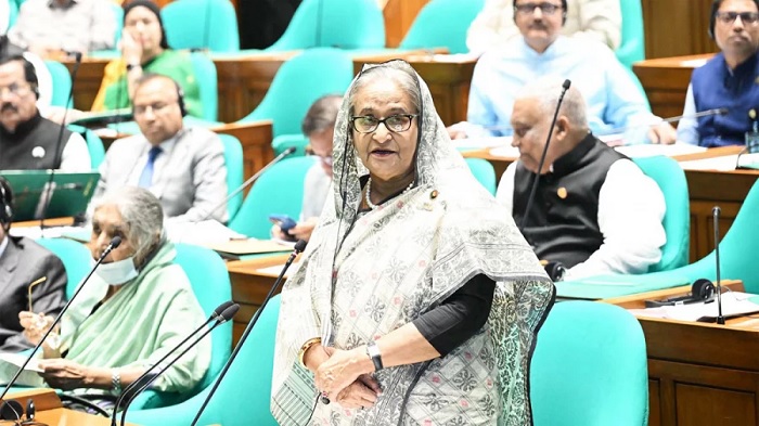 Prime Minister Sheikh Hasina in Jatiya Sangsad. FILE PHOTO