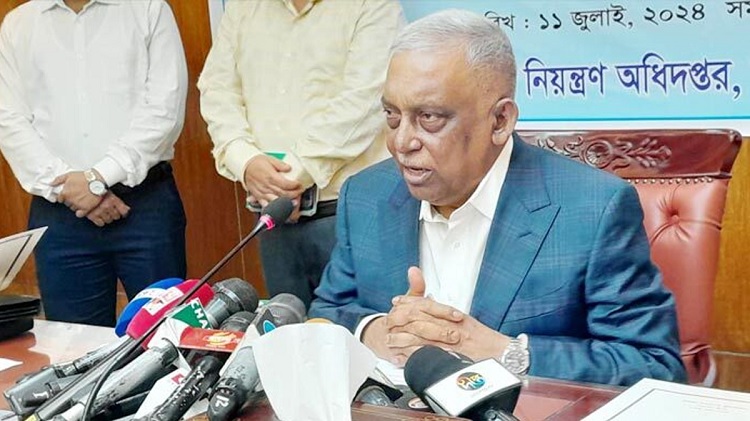 Home Minister Asaduzzaman Khan speaks at a press conference held at the Home Ministry's conference room at the secretariat in the capital early Thursday (July 11) afternoon.