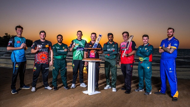 Top End T20 Series 2024 Captains with Trophy (Image: NTCricket)