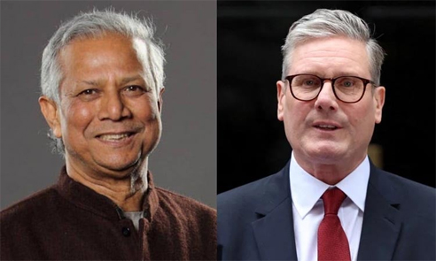 Nobel Laureate Professor Dr Muhammad Yunus (Left), British Prime Minister Sir Keir Starmer (Right).