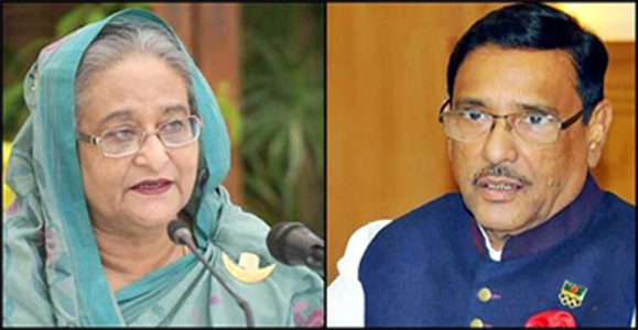 Former Prime Minister Sheikh Hasina (Left), Awami League leader Obaidul Quader. File Photos