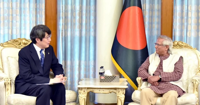 Japanese Ambassador to Iwama Kiminori on Wednesday met interim government Chief Adviser Prof Muhammad Yunus at state guesthouse Jamuna 