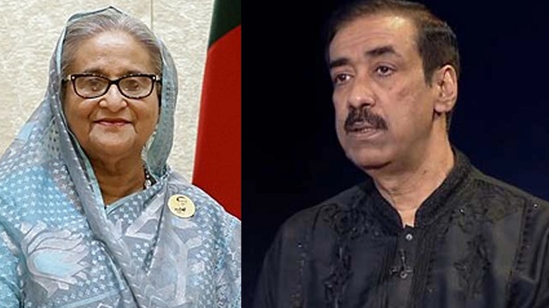 Former prime minister Sheikh Hasina and former lawmaker Shamim Osman. File Photo