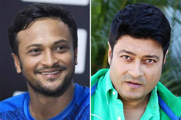 Cricketer Shakib Al Hasan (Left) and actor Ferdous Ahmed (Right). File Photos