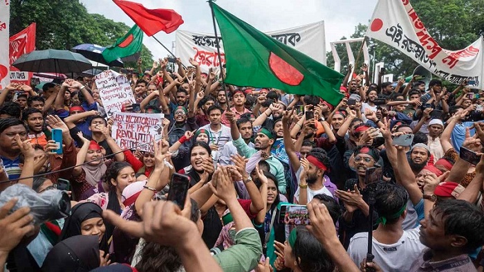 Anti-Discrimination Student Movement Coordinator Sarjis Alam announced the 'Martyred March' at a press conference held in Dhaka on Wednesday (September 4).