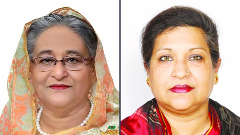 Former prime minister Sheikh Hasina (Left) Sheikh Rehana (Right).