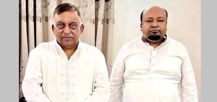 Former home minister Asaduzzaman Khan Kamal with his son Joty