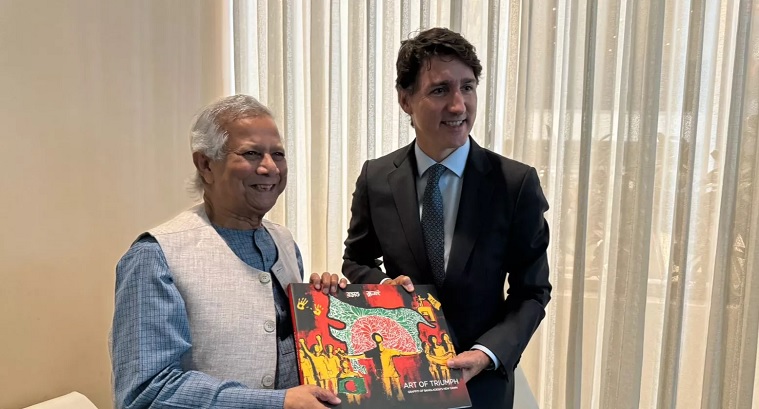 Chief Adviser Prof Yunus met with Canadian Prime Minister Justin Trudeau in New York