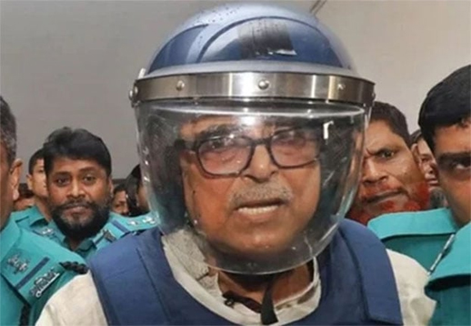 Rashed Khan Menon is seen taken to a court in Dhaka on Wedenesday. 