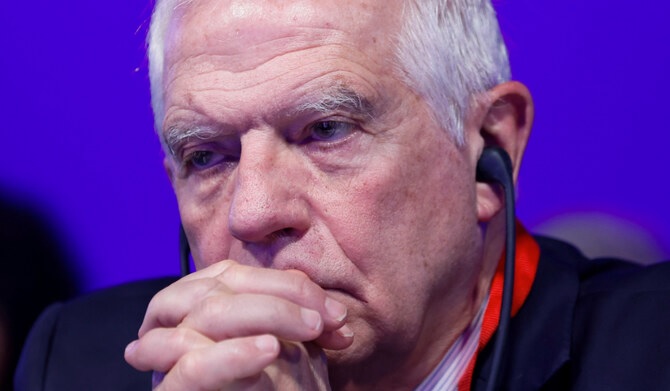 European Union's High Representative for Foreign Affairs and Security Policy Josep Borrell attends a meeting of foreign ministers from the EU, Indo-Pacific and ASEAN countries, in Brussels, Belgium February 2, 2024. (REUTERS)