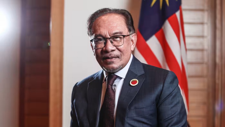 Malaysian Prime Minister Anwar Ibrahim, pictured in Tokyo on Dec. 17, 2023. (Photo by Yuki Kohara)