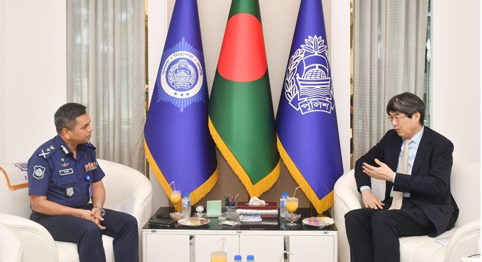 Japanese Ambassador to Bangladesh IWAMA Kiminori on Tuesday paid a courtesy call on Inspector General of Police (IGP) Md Mainul Islam at the Police Headquarters in Dhaka