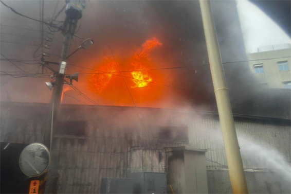 In this photo taken October 3, 2024 and released by the Pingtung County Government, a fire breaks out at a hospital in Pingtung county in southern Taiwan. (Pingtung County Government via AP)