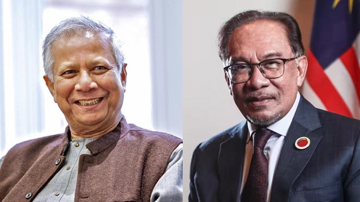 Chief Adviser Prof Muhammad Yunus and Malaysian Prime Minister Anwar Ibrahim